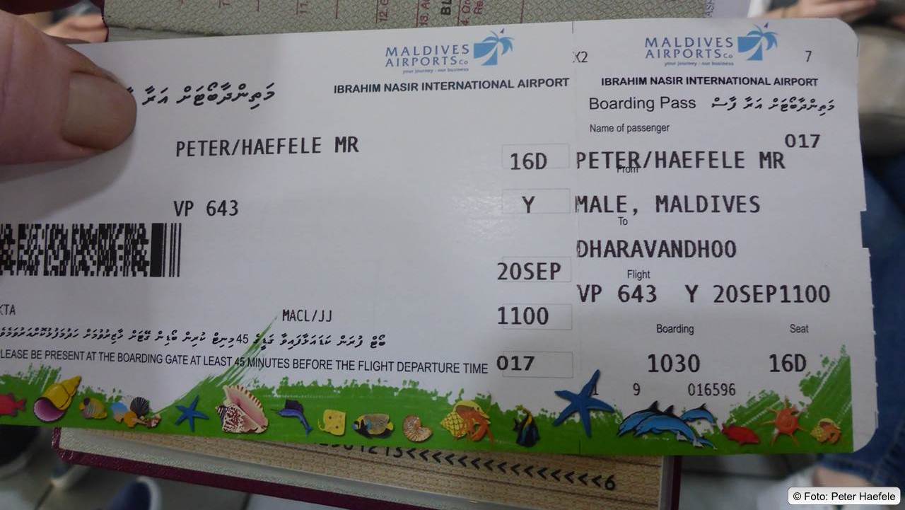 Flugticket Malé - Dharavandhoo